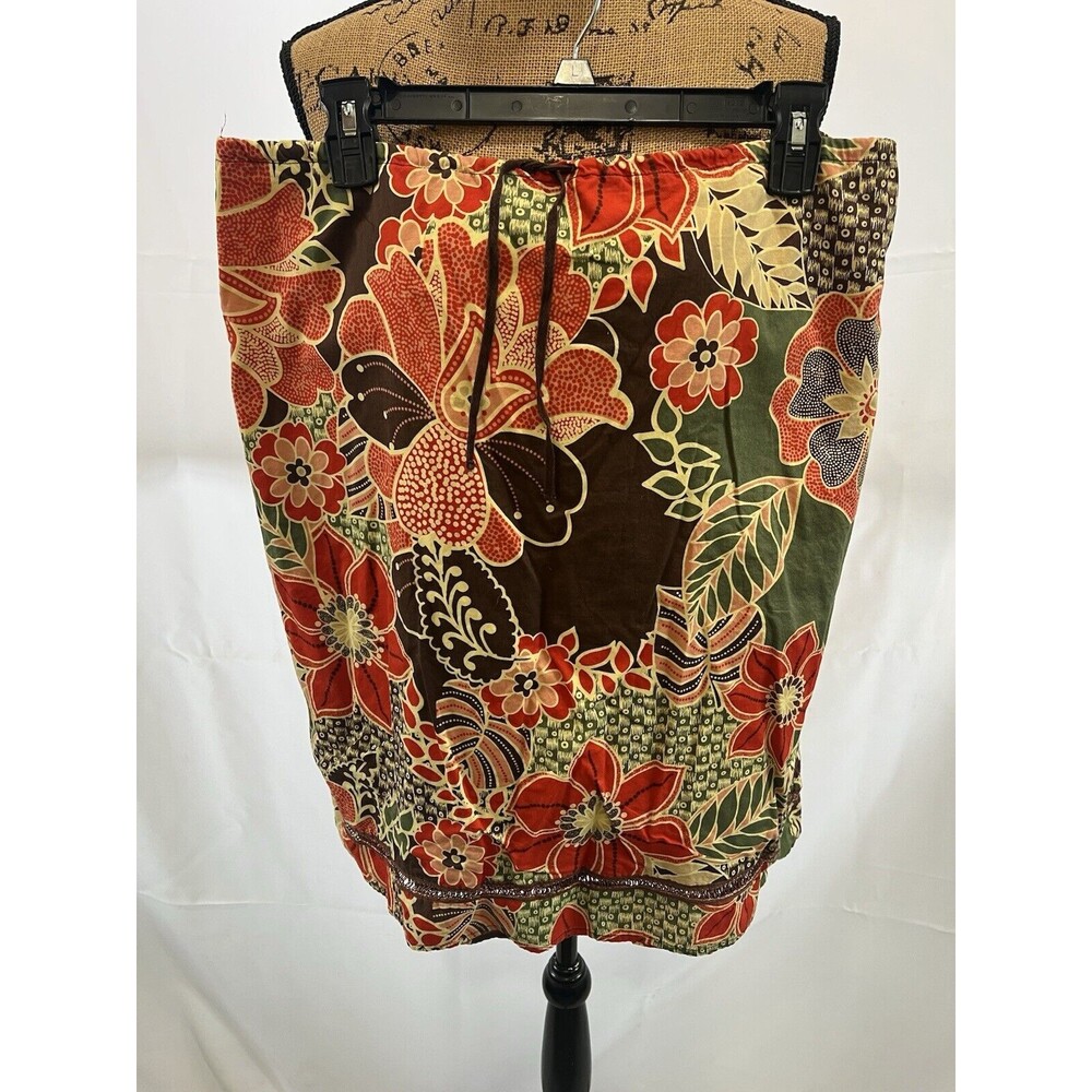 St John’s Bay Cotton Floral Skirt Size L